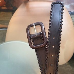 Banana Republic brown leather belt size large
